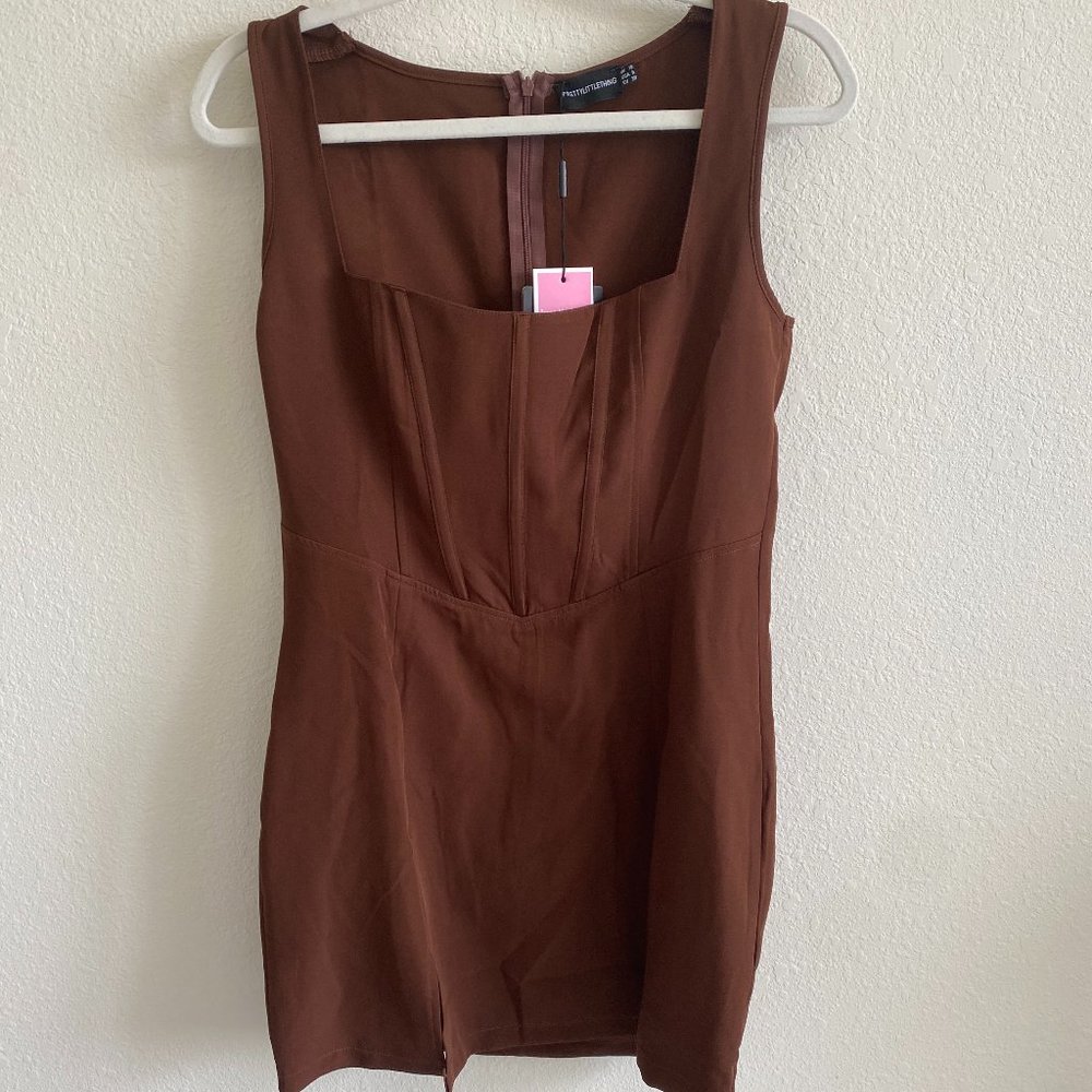 Sleeveless corset bodycon dress